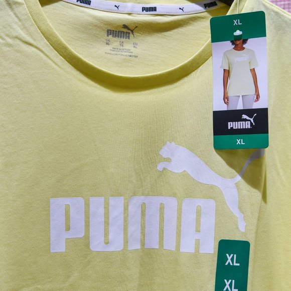 Puma Ladies' Logo Tee YELLOW - Picture 3 of 6